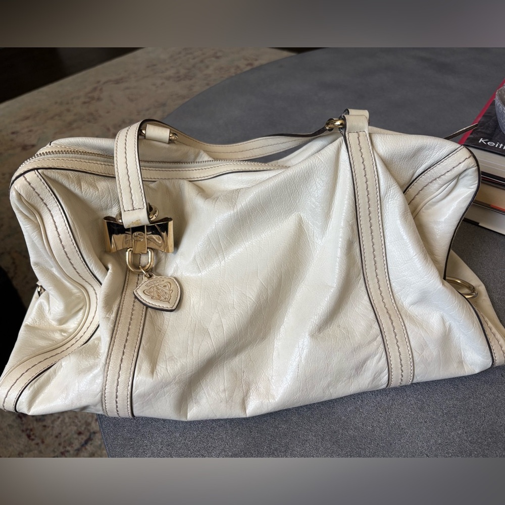 Gucci Nappa Duchessa Boston Bag Off-White